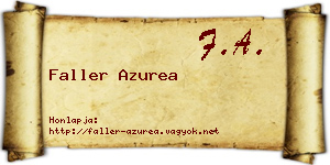 Faller Azurea névjegykártya